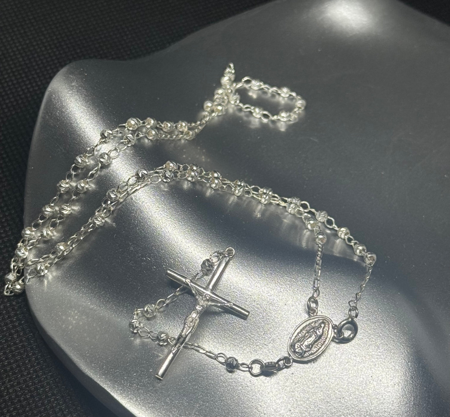 .925 Silver Rosary Necklace