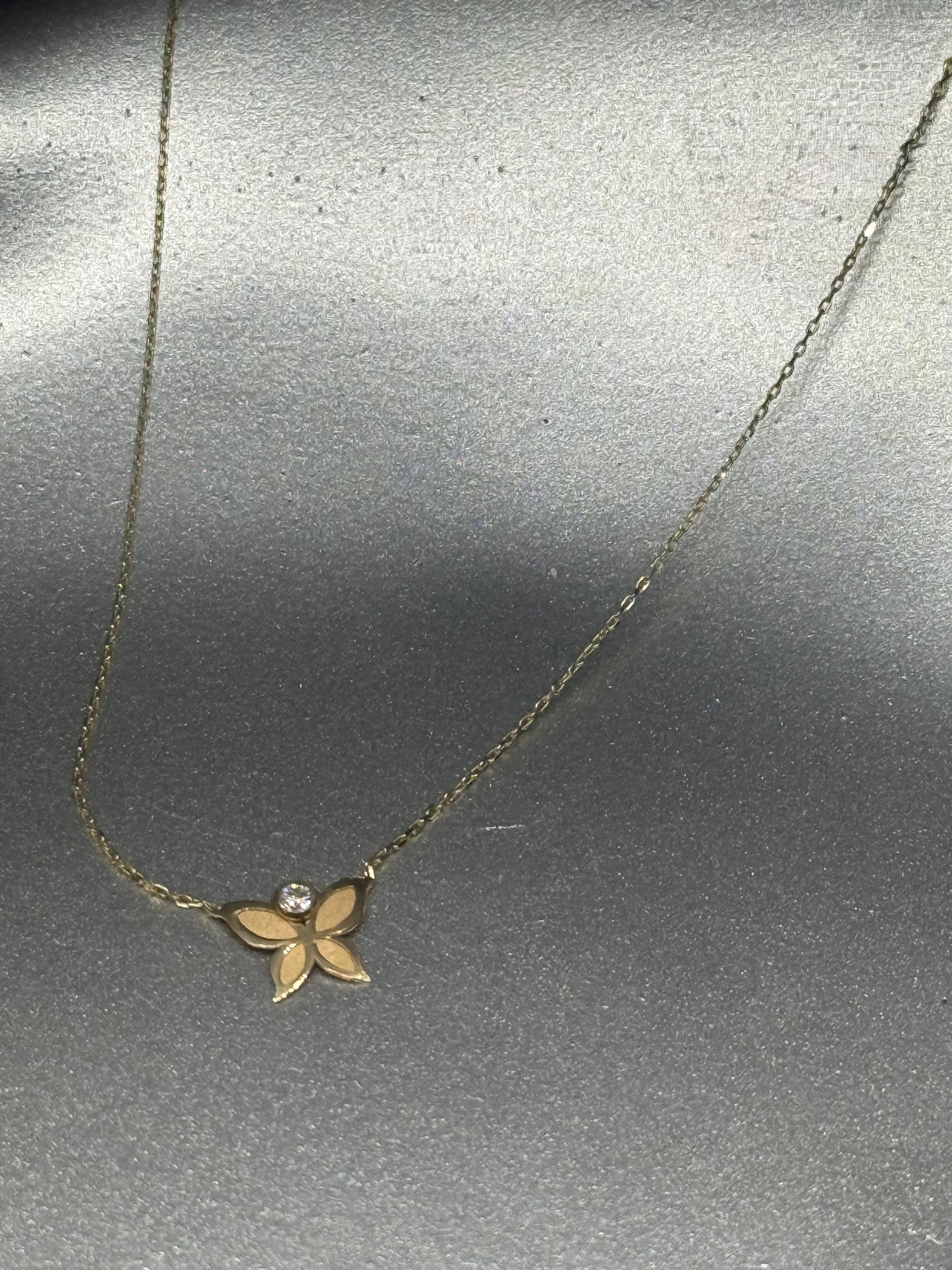 14K Gold Butterfly Necklace – “Light Wings”