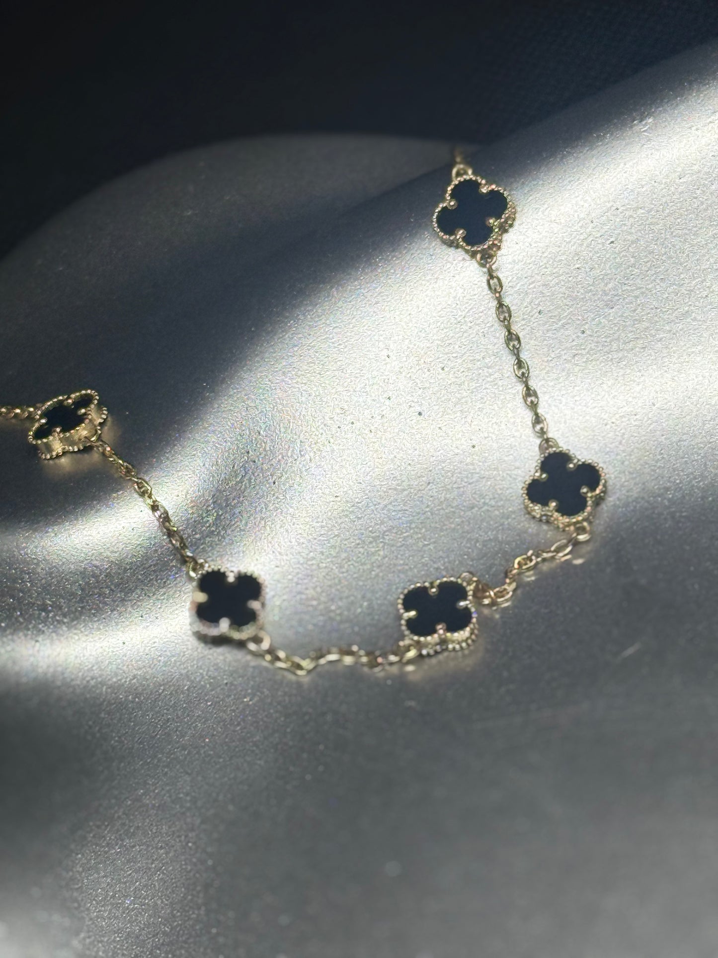 Black Clover Bracelet – 14K Solid Gold