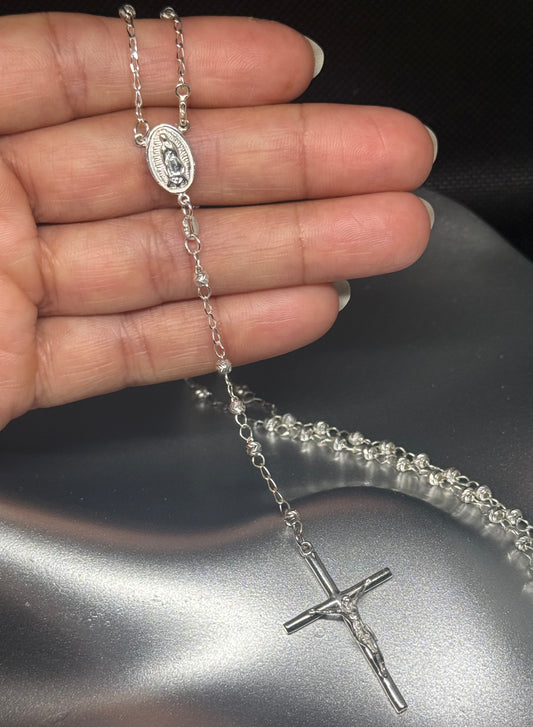 .925 Silver Rosary Necklace
