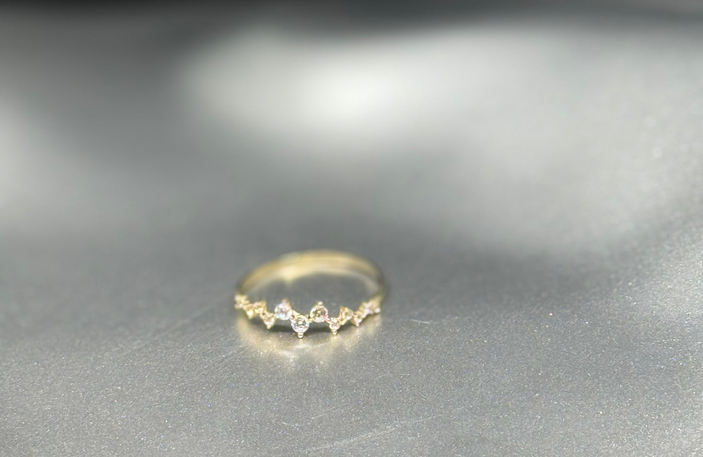 14K Gold Diamond-Cut Accent Ring