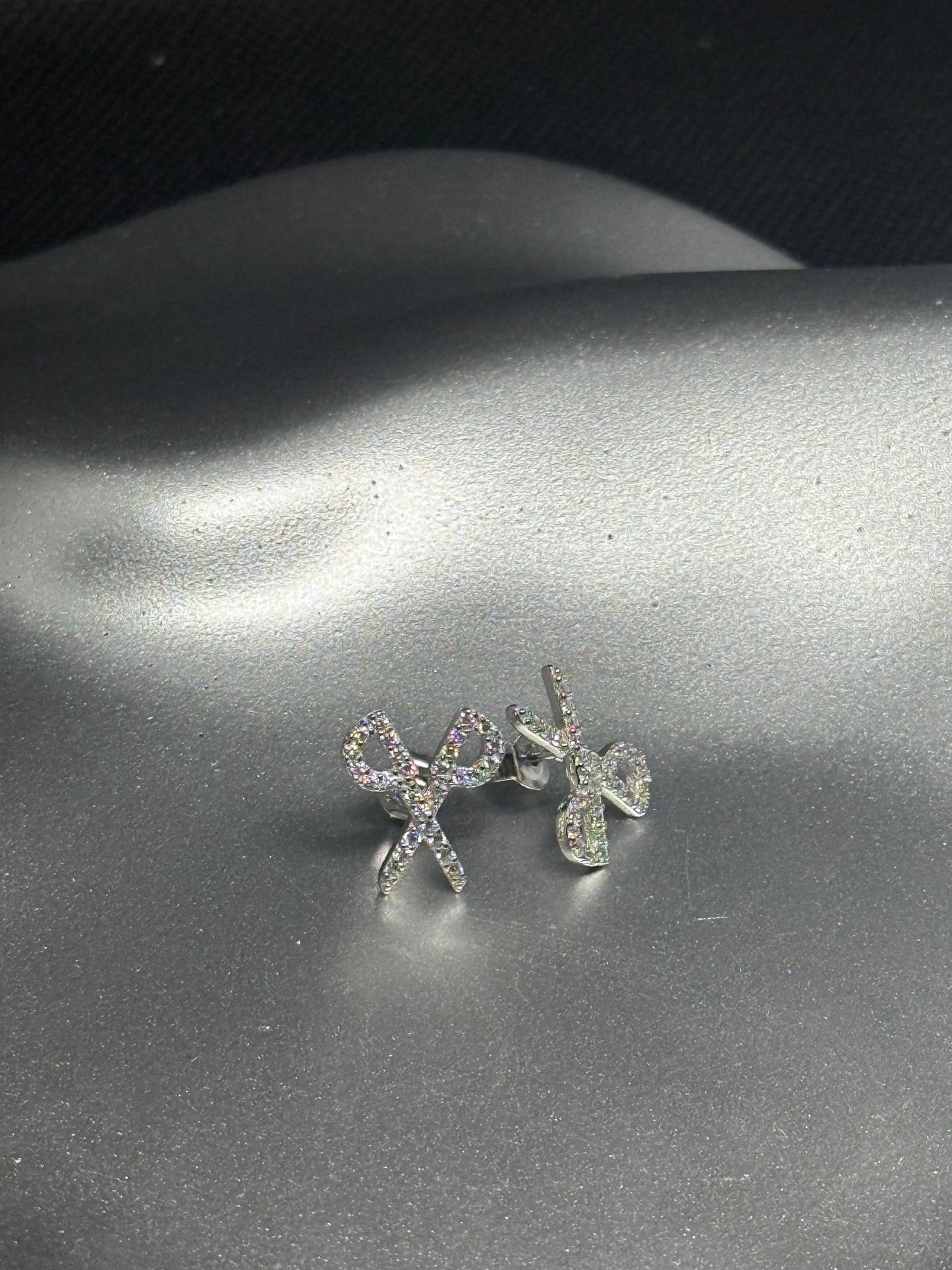 Sterling Silver Scissors Stud Earrings