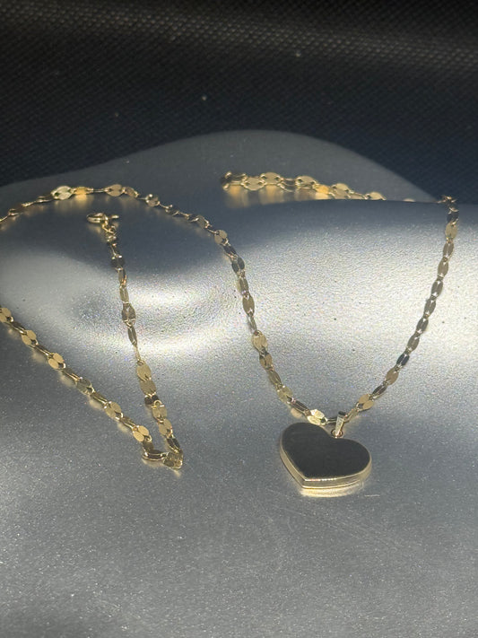 14K Gold Heart Necklace – Timeless Love & Light