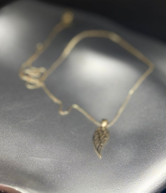 14K Gold Angel Wing Necklace
