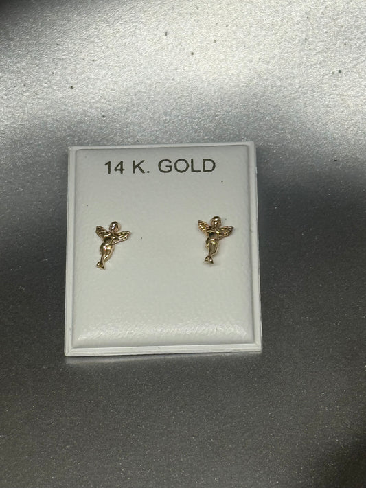 14K Gold Angel Studs – Protection, Purpose & Light