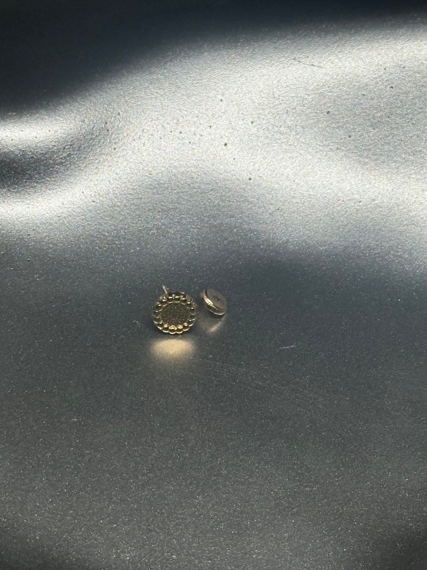 14K Gold Beaded Circle Studs – Shine in Every Detail