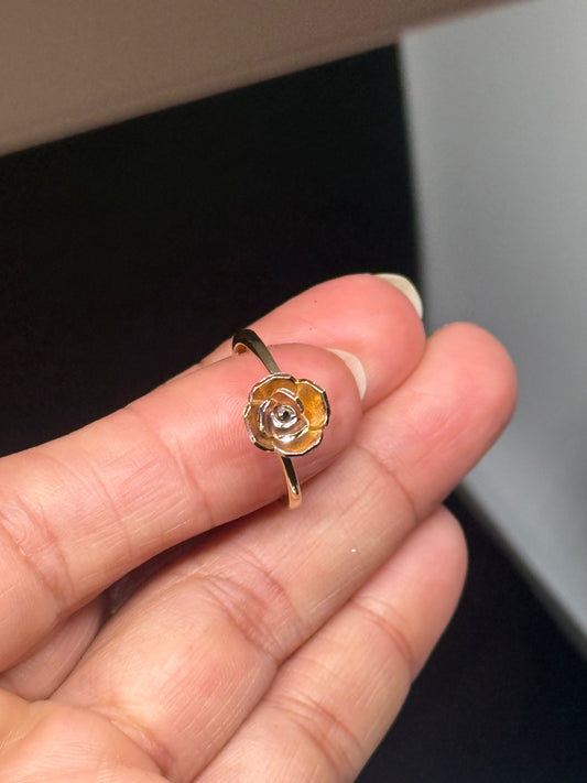 14K Gold Rose Ring
