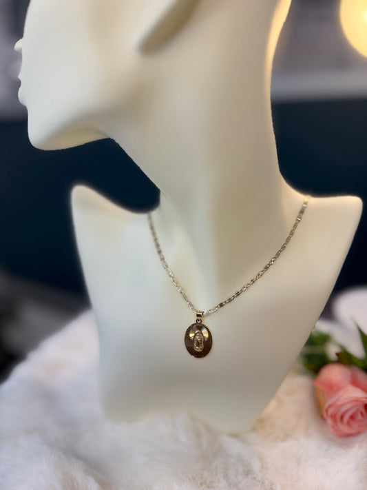 14K Gold Virgin Mary Necklace – Faith Collection ✨