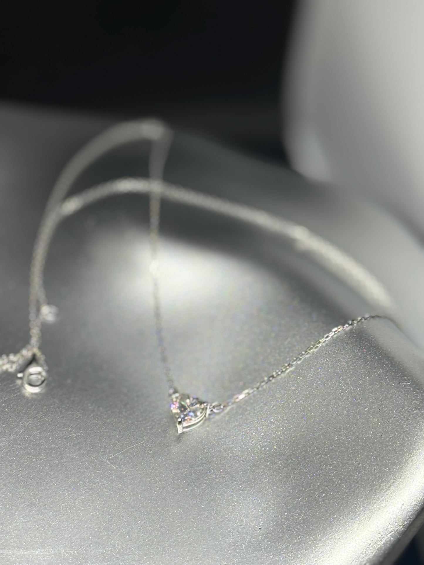 Moissanite Heart Pendant in 925 Silver