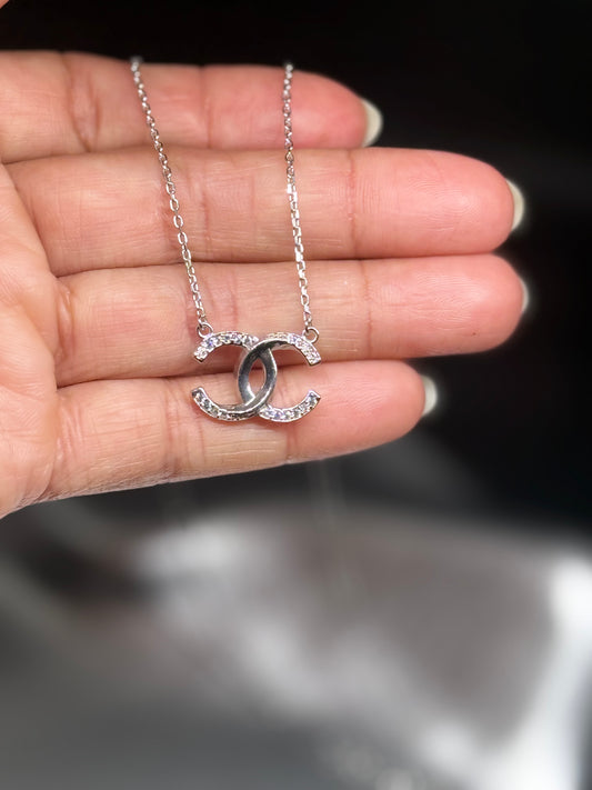 Silver Double-C Style Necklace