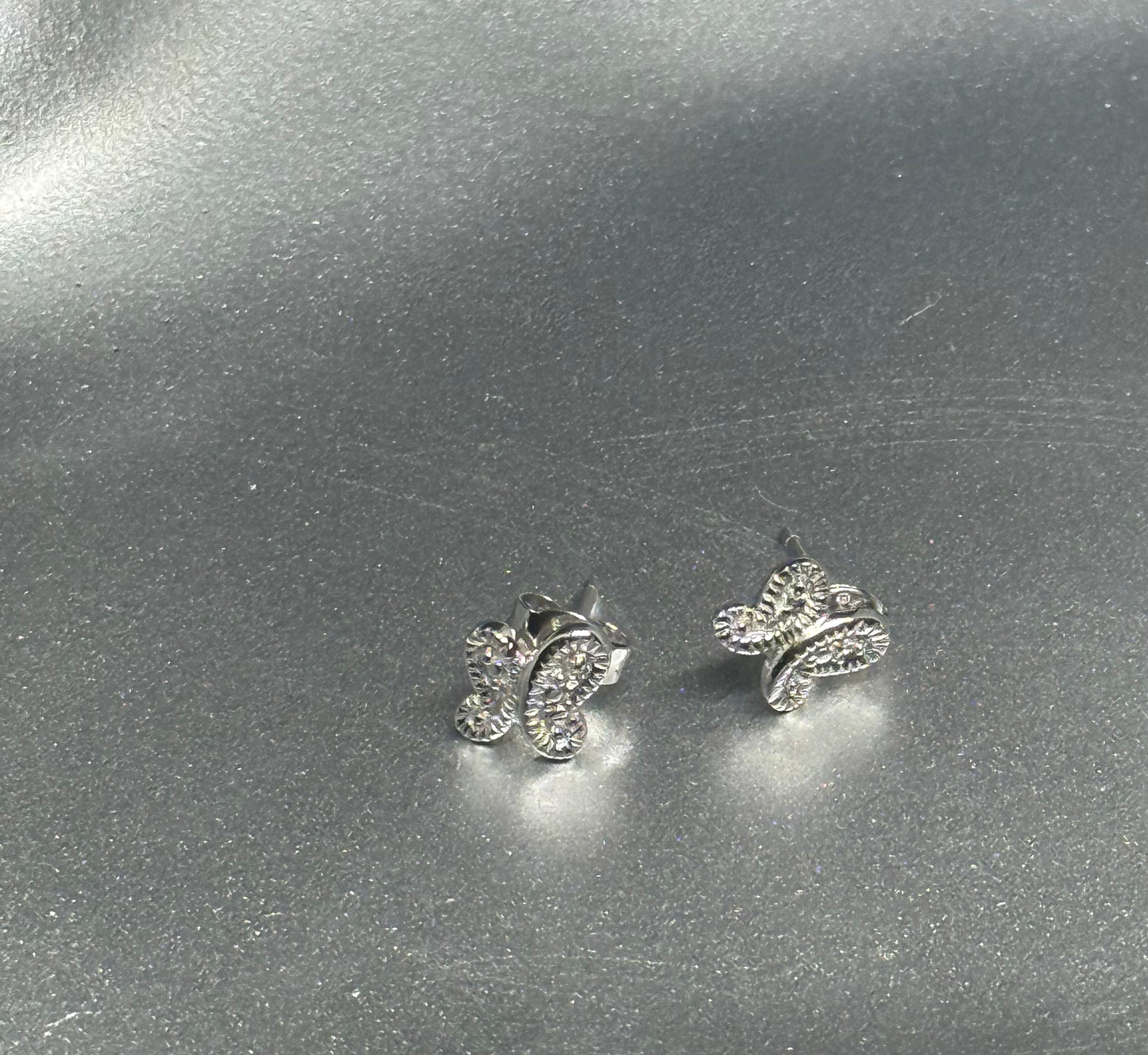 Sterling Silver Butterfly Stud Earrings
