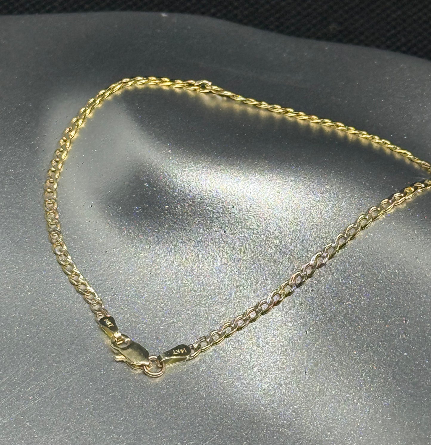 14K Gold Thin Cuban Bracelet