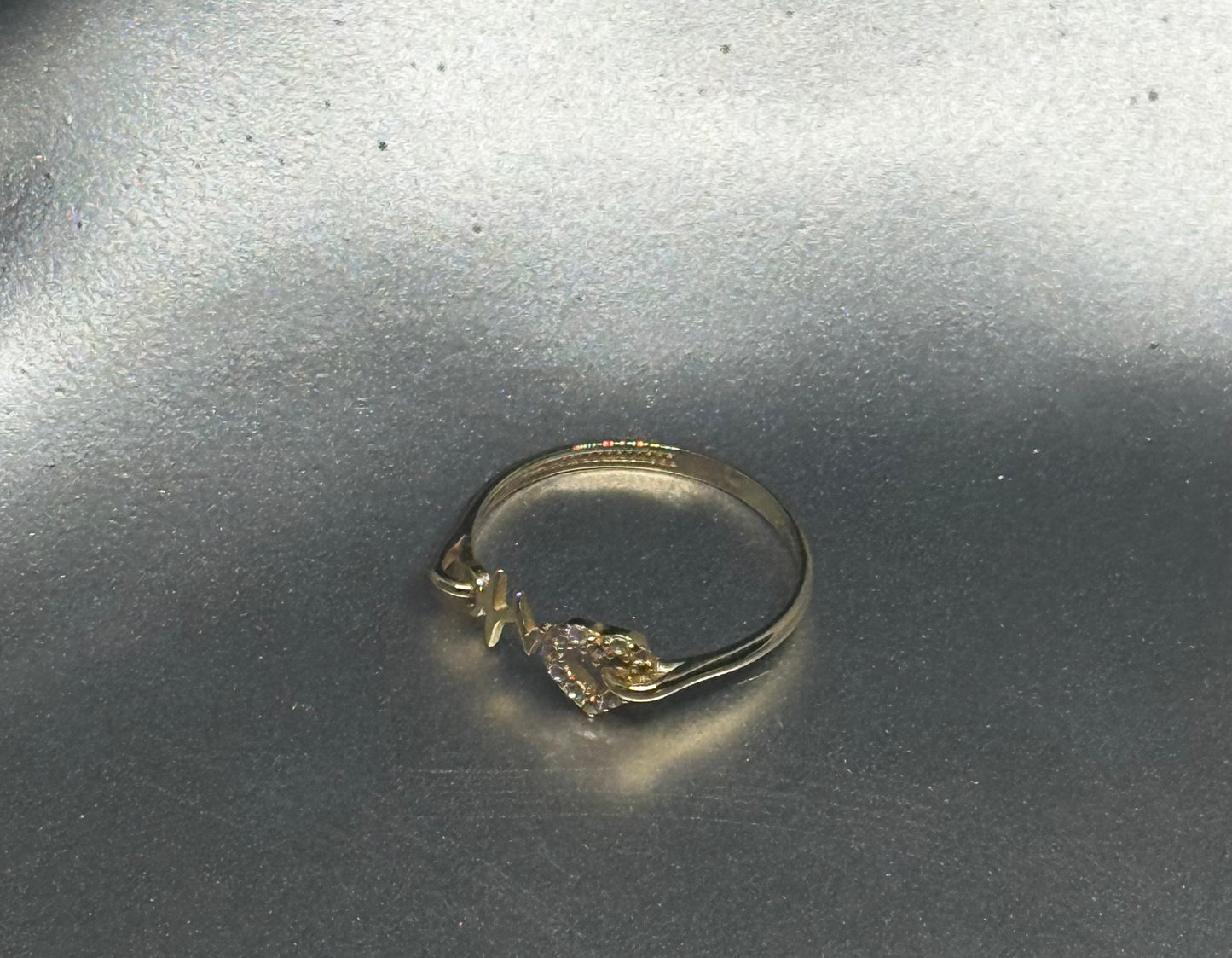 14K Heartbeat Promise Ring