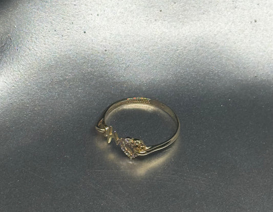 14K Heartbeat Promise Ring
