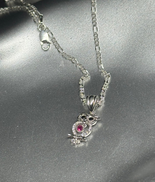 Sterling Silver Owl Necklace