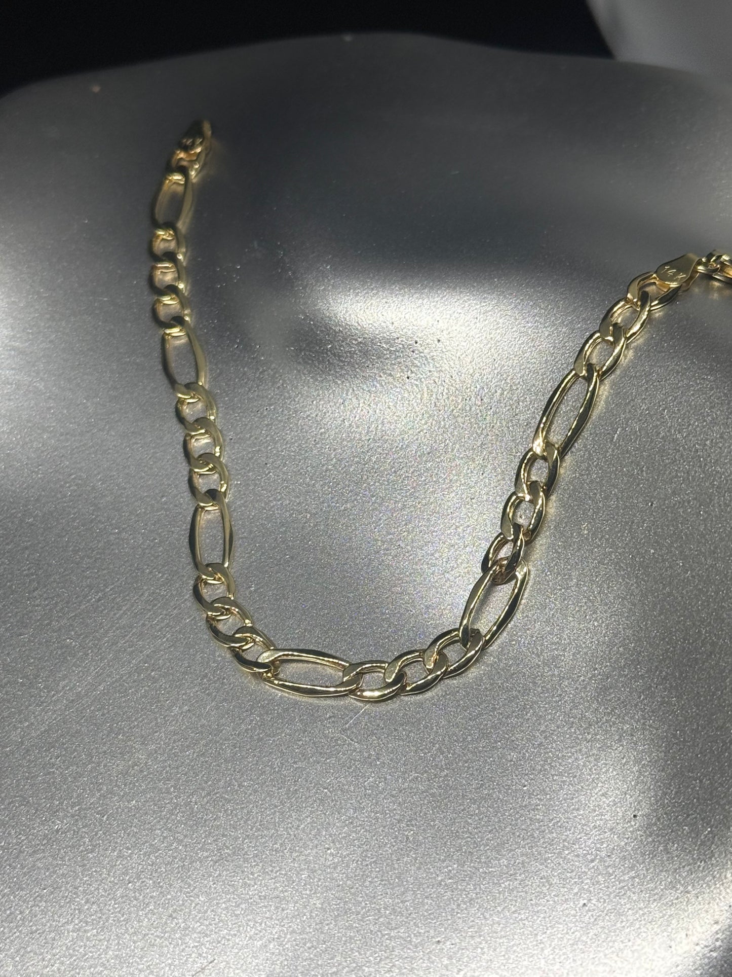 14K Gold Figaro Bracelet