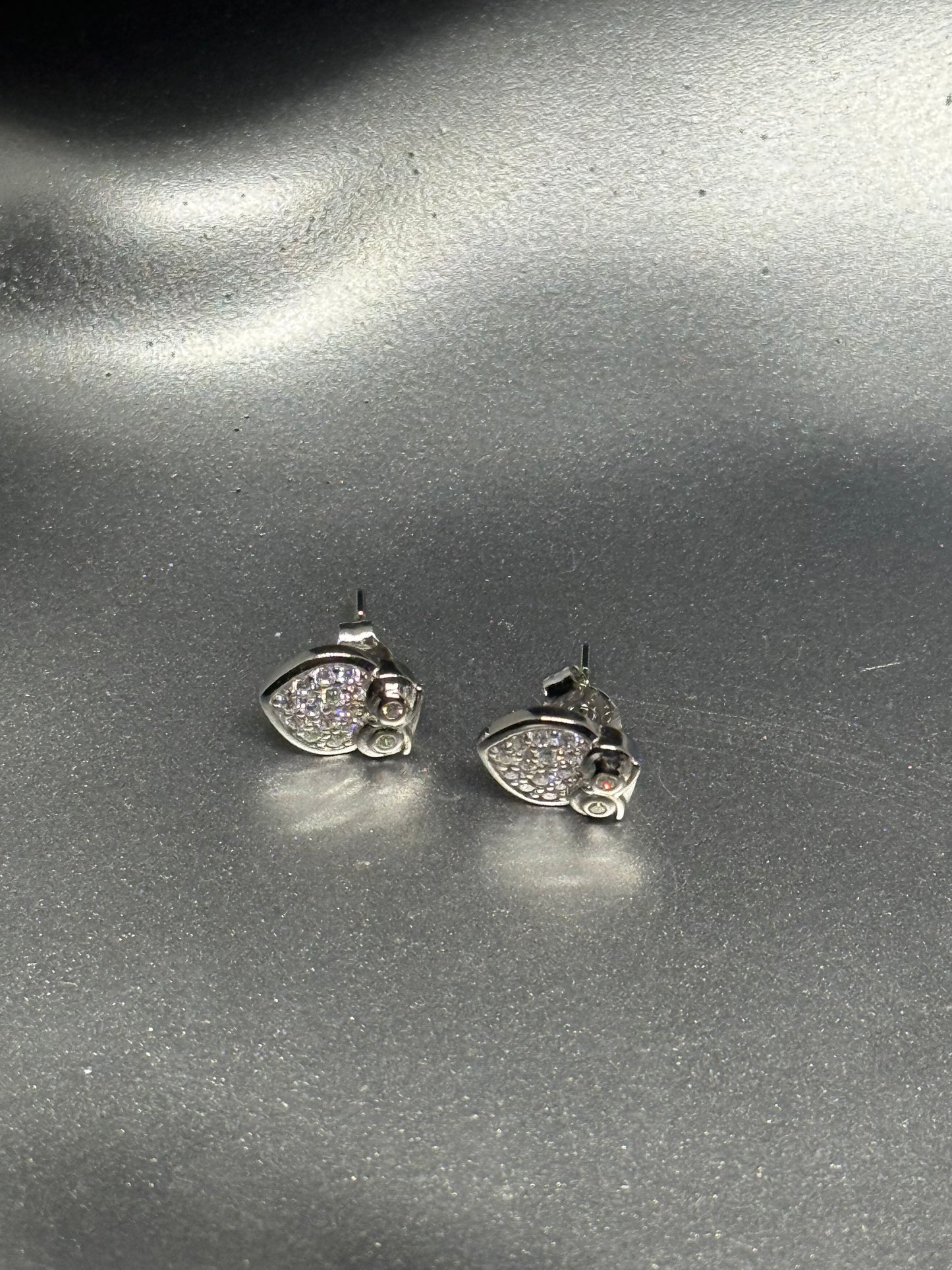 Sterling Silver Owl Stud Earrings