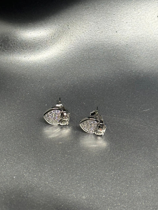 Sterling Silver Owl Stud Earrings