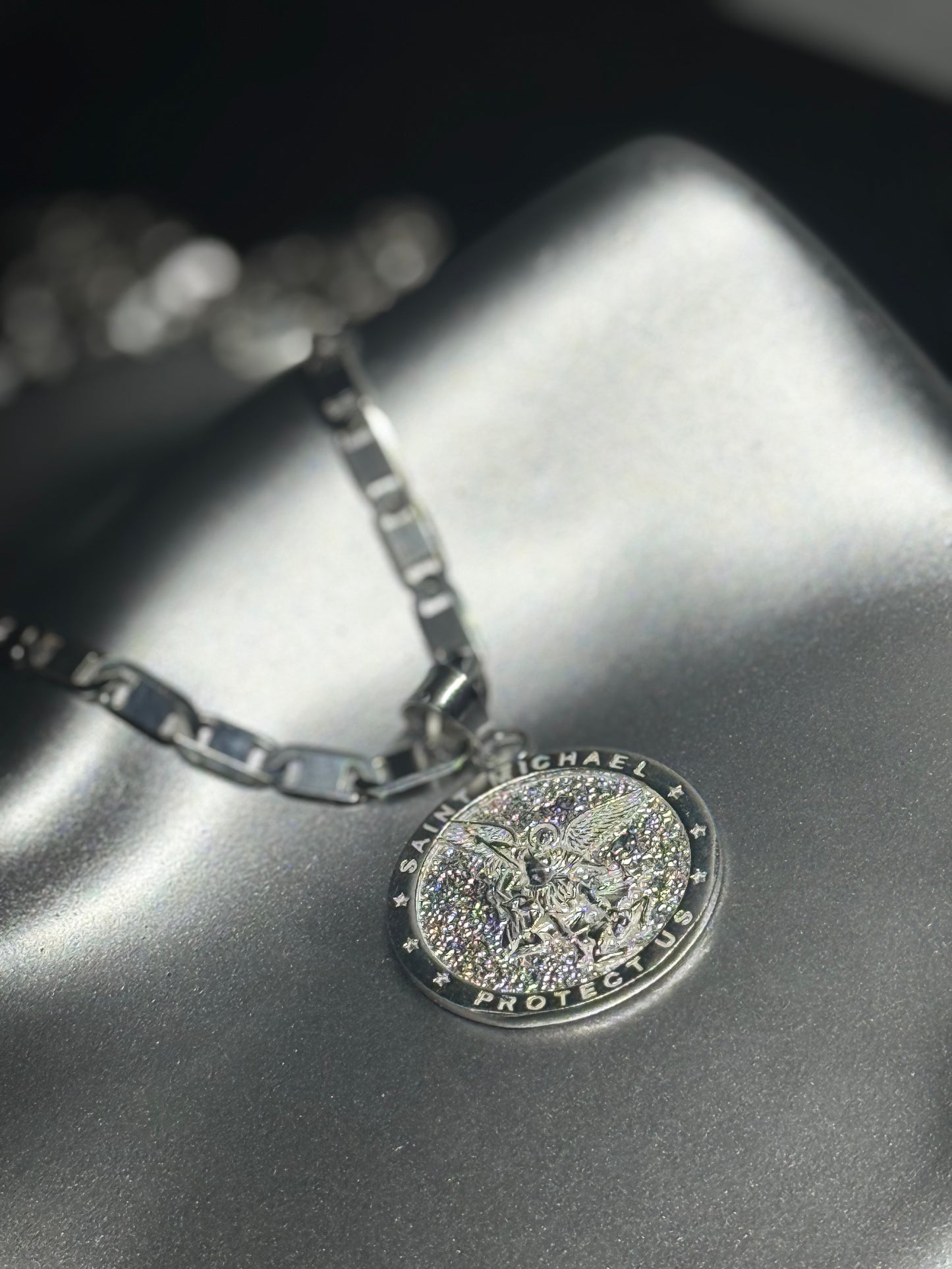 Saint Michael “Protect Us” Silver Necklace