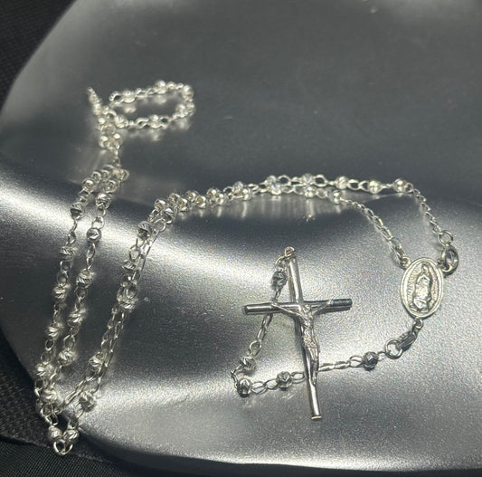 .925 Silver Rosary Necklace
