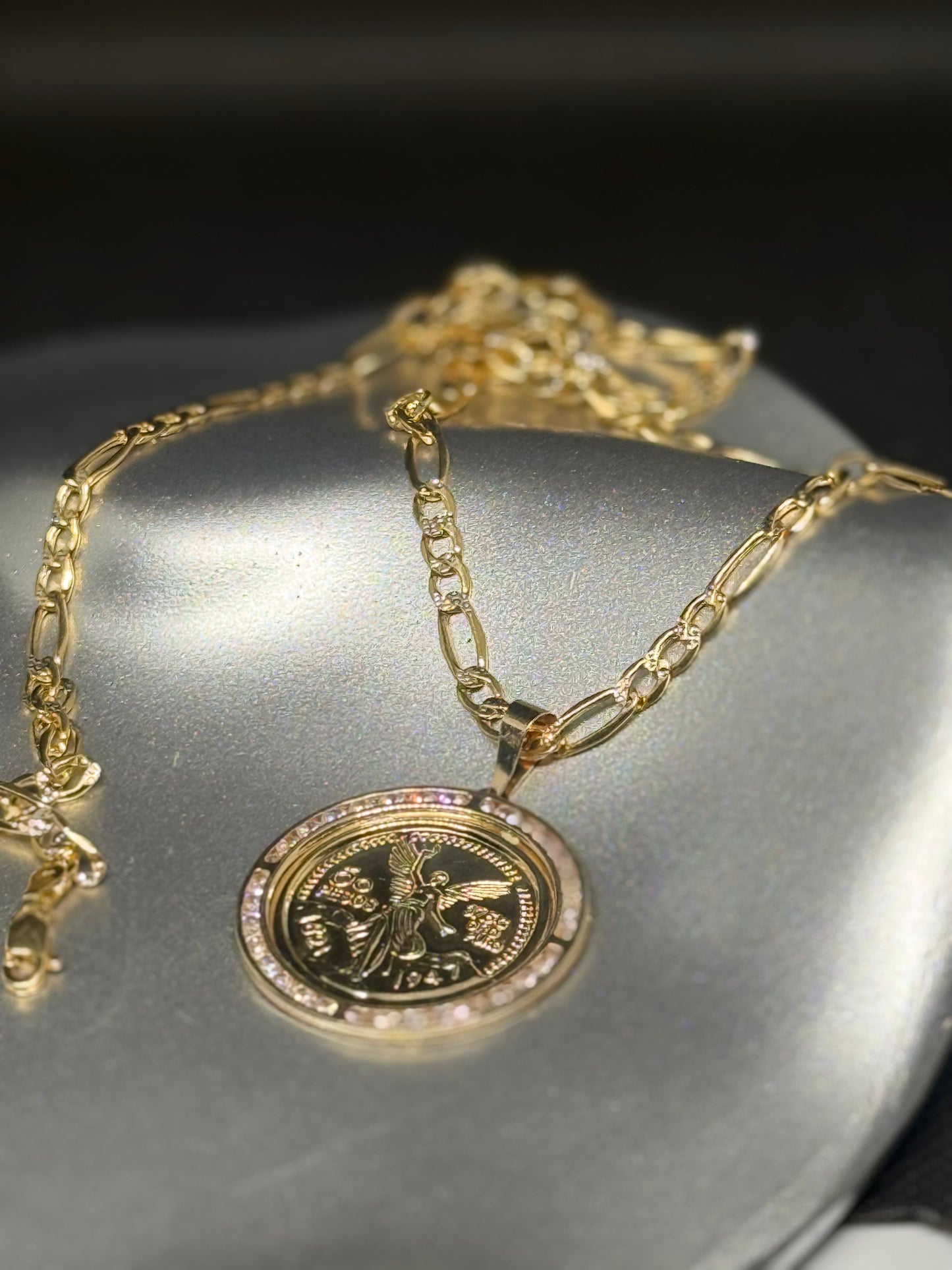 14K Gold Libertad Coin Necklace (50 Pesos Style)