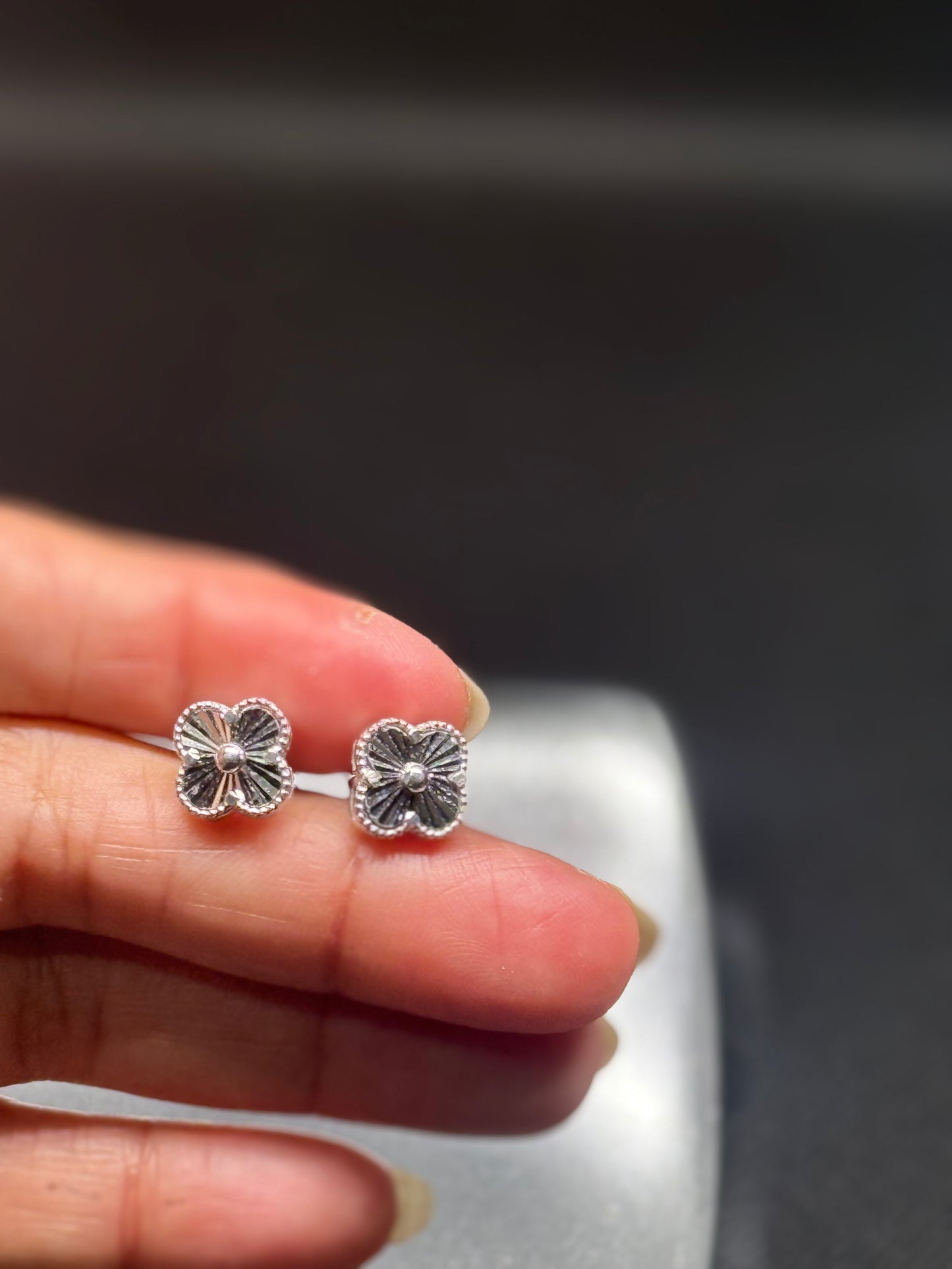 Lucky Clover Earrings in 925 Silver