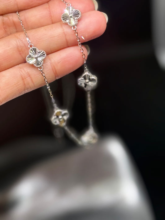 Sterling Silver Lucky Clover Necklace
