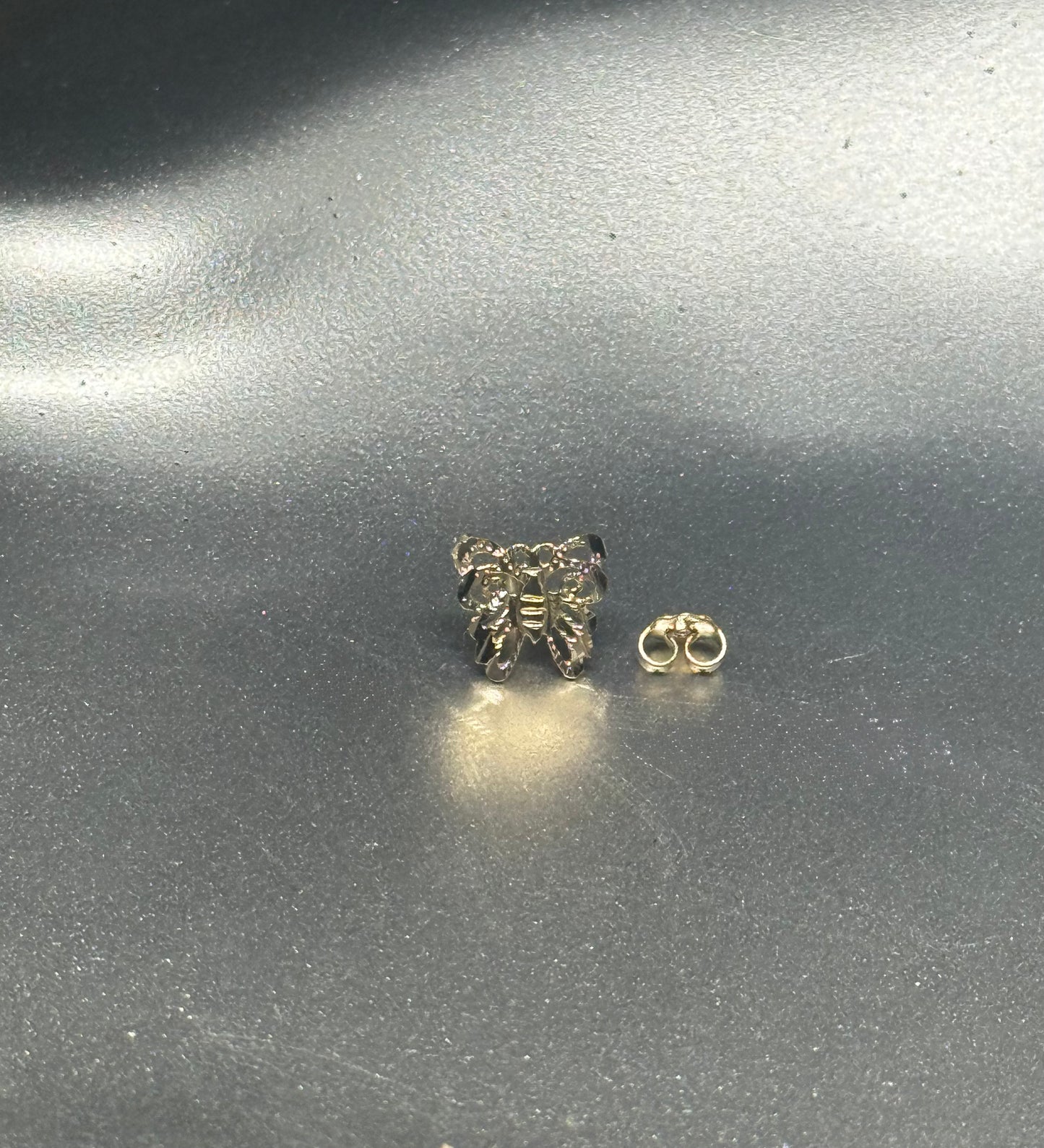 14K Butterfly Studs — “New Beginnings”