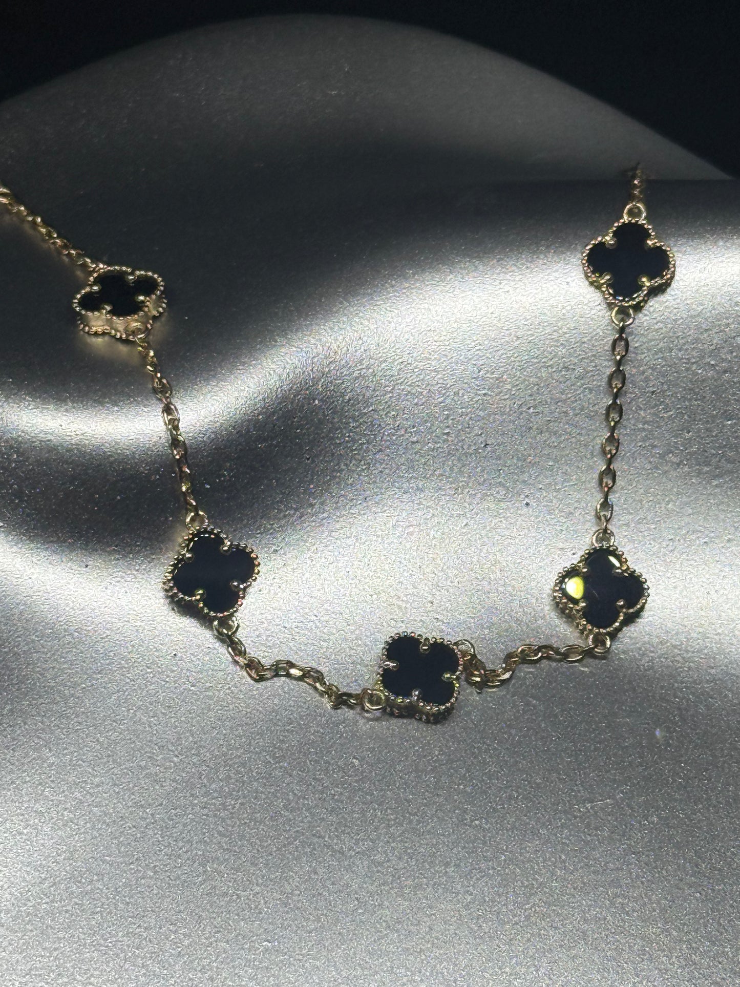 Black Clover Bracelet – 14K Solid Gold
