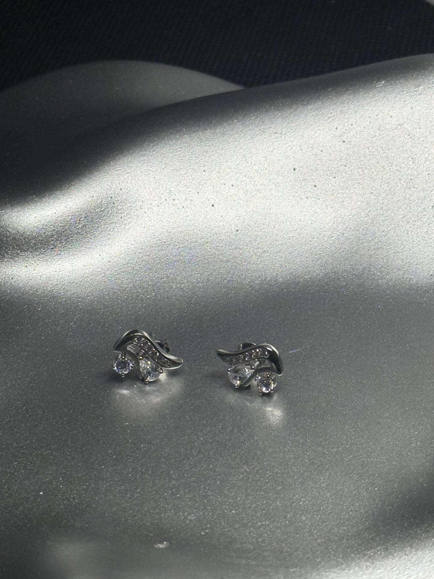 Sterling Silver Drop Petal Earrings